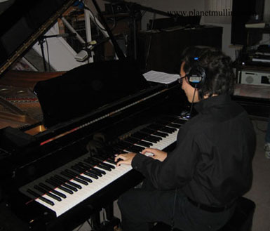 Rob Mullins student Mike Wilcox at the piano