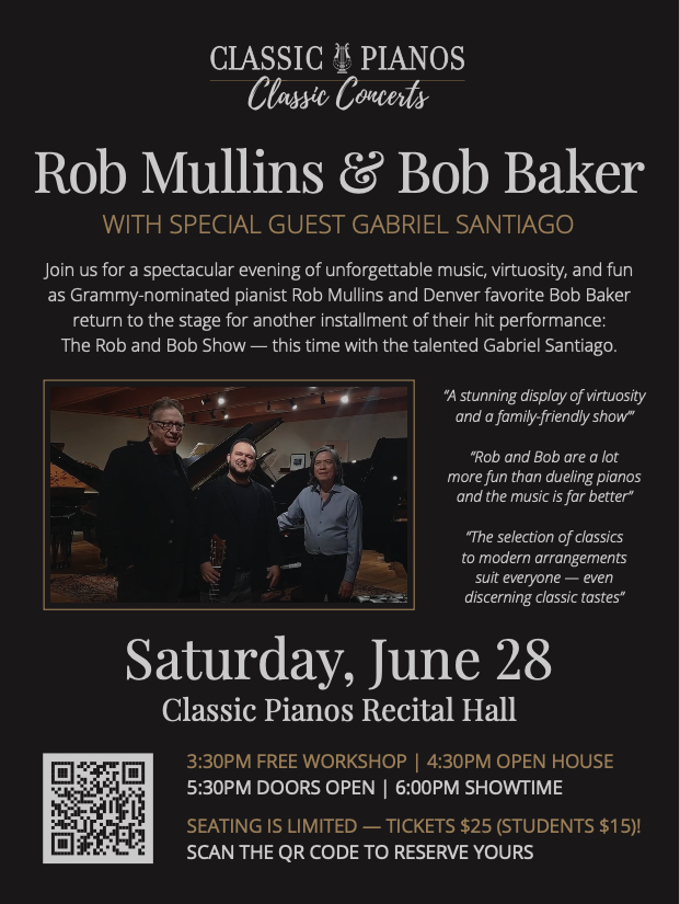 Rob
          and Bob Show w Gabriel Santiago June 28!